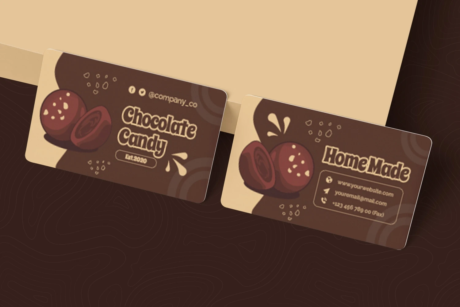 Chocolate Candy Business Card | Designful Market