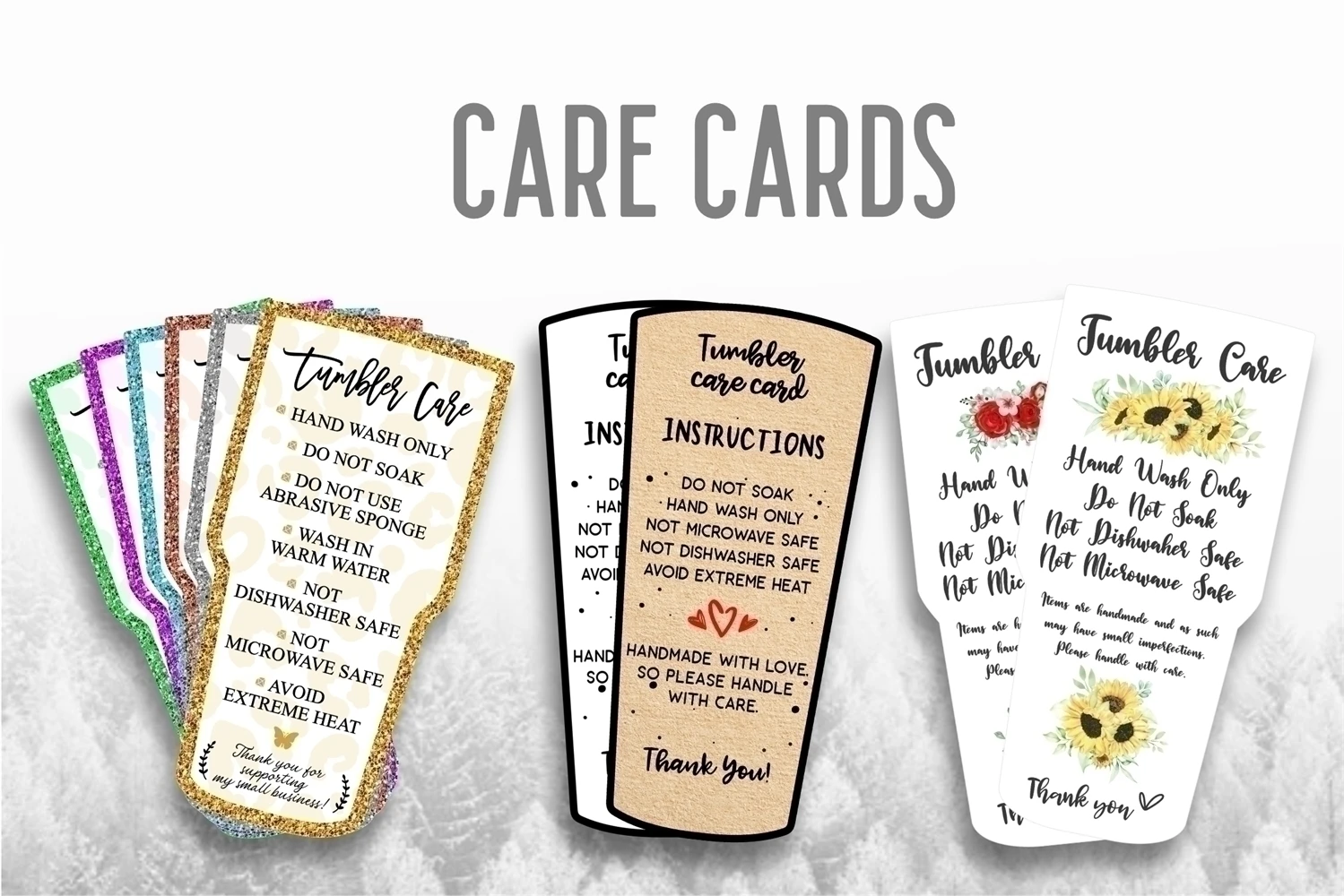 Tumbler Care Card
