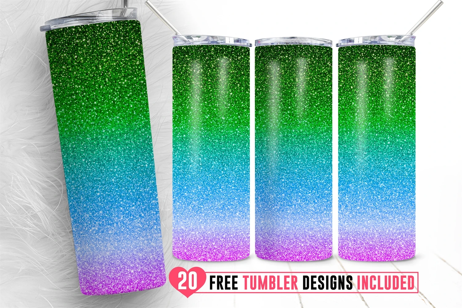 Free Sublimation Tumbler Design: Mama on Ombre Black Glitter