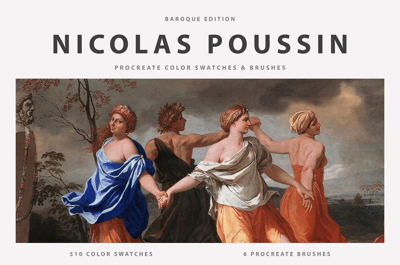 Nicolas Poussin Procreate Brushes & Color Swatches | Designful Market