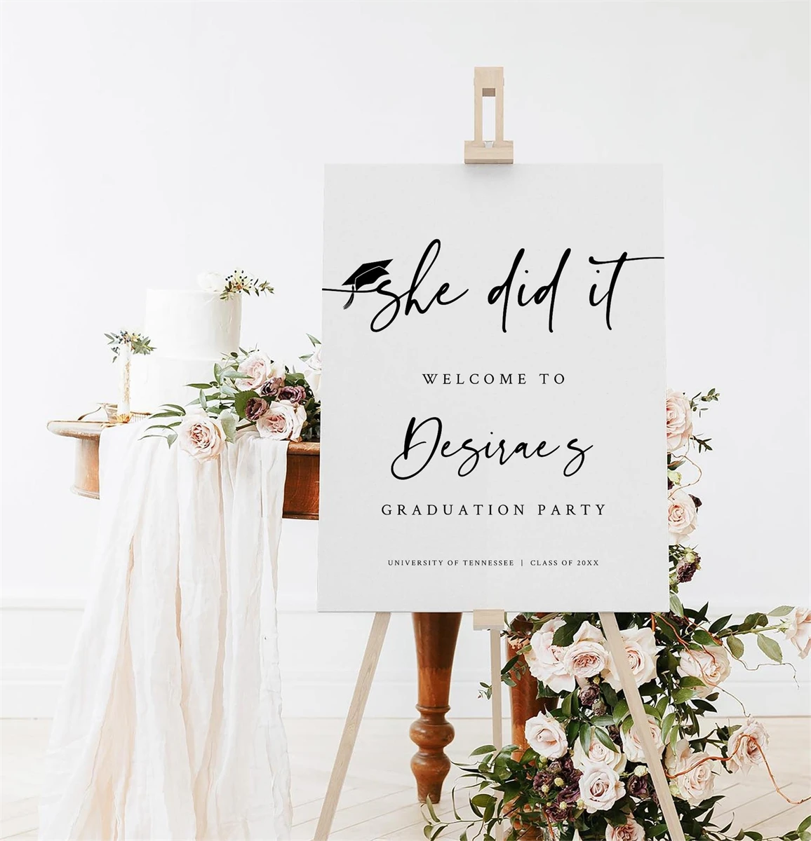 She Did It Graduation Welcome Sign Template, Printable,Canva ...